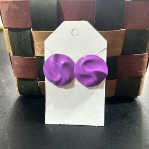 Circular Purple Earrings